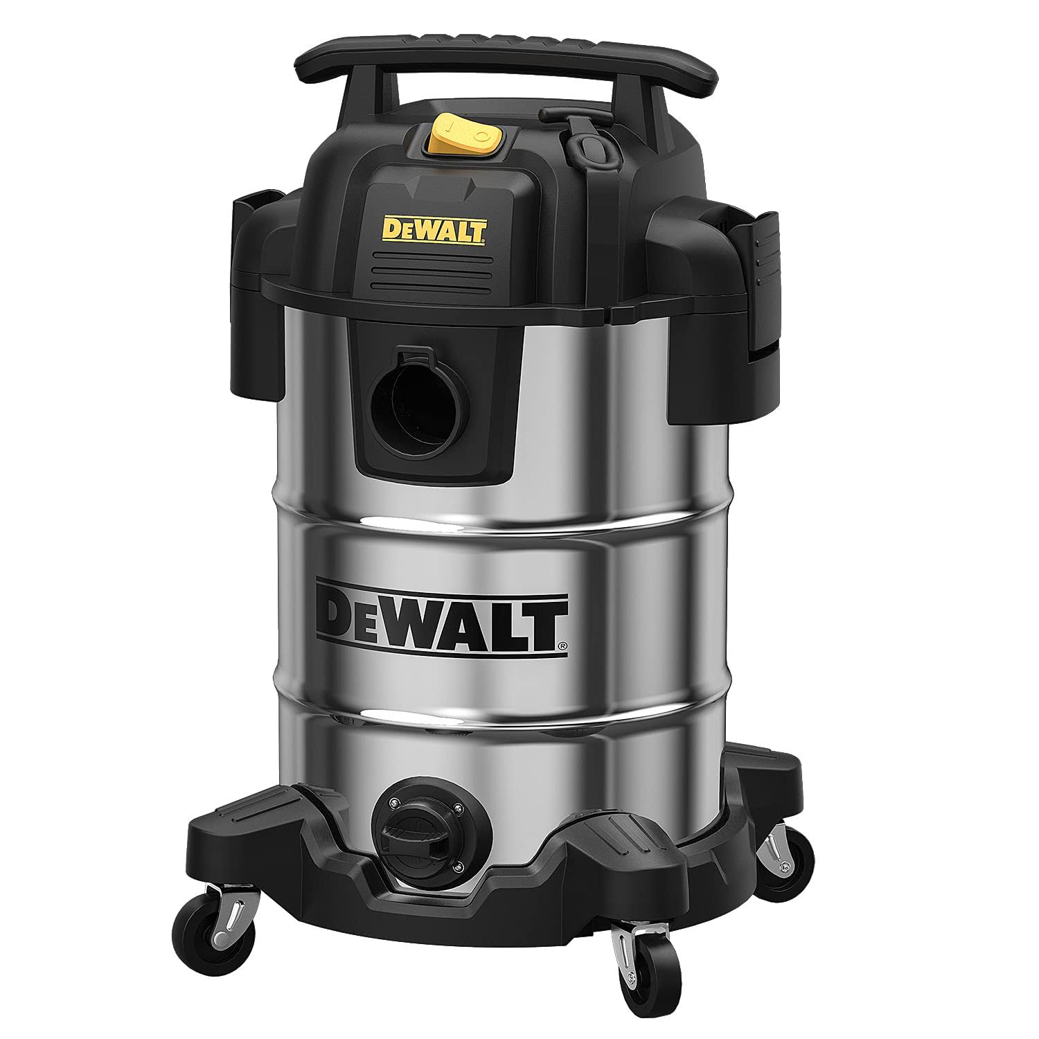 DeWalt DXV08S 8 Gallon Wet/Dry Vacuum, 4 Peak HP Shop Vacuum, Stainless Steel Tank, Silver - Product image 1