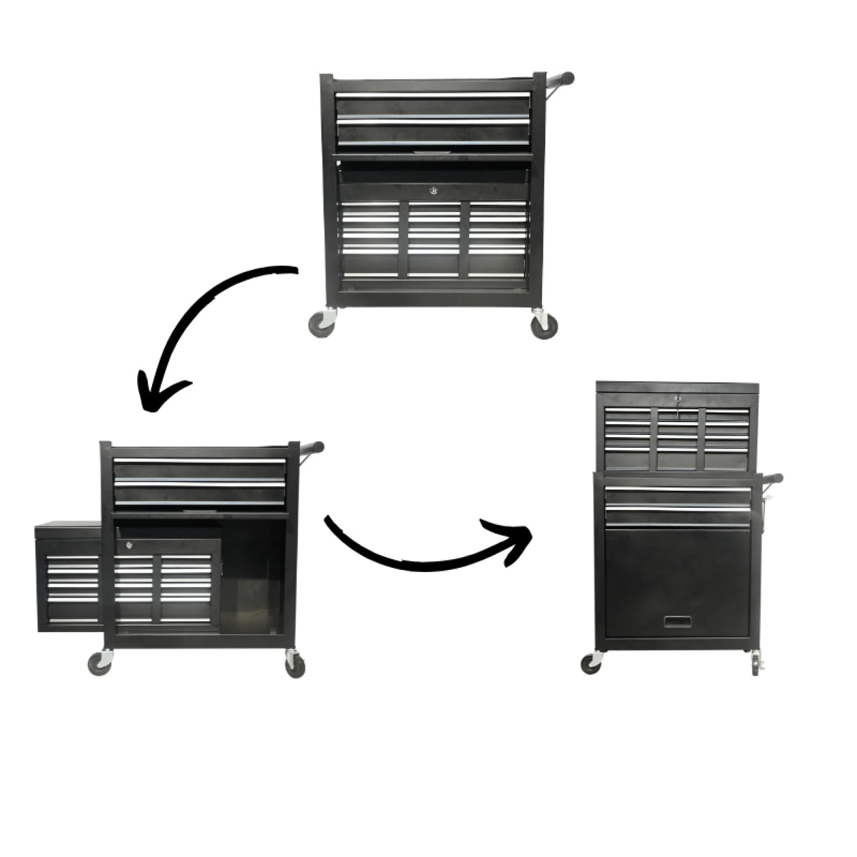 8 Drawer Large Capacity Rolling Toolbox, Detachable Cabinet Storage Tool Chest with Wheels - Product image 7