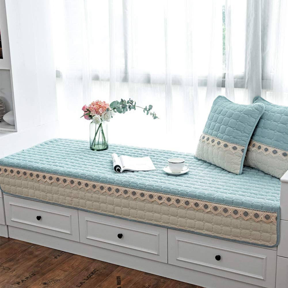 JeogYong Bay Window Cushion Seat Indoor, Farmhouse Window Seat Cushions Indoor for Bedroom, Non Slip Pads/Bay Window Sill Bench Cushions