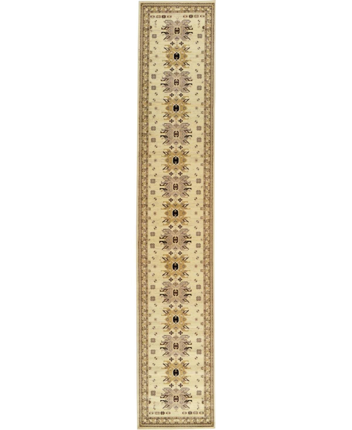 Unique Loom Oasis Taftan Ivory 3' x 16' 5 Runner Rug - Product image 1