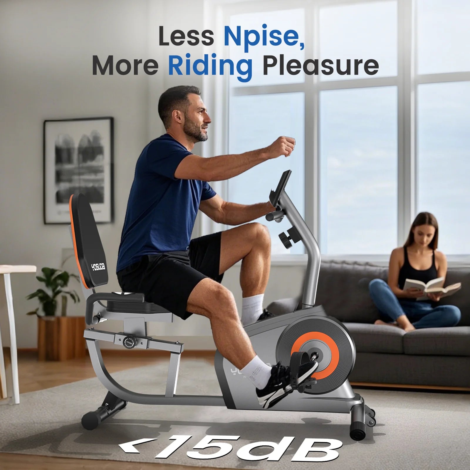 Yosuda Recumbent Exercise Bike for Senior for Home with 350 lb Capacity - Product image 5