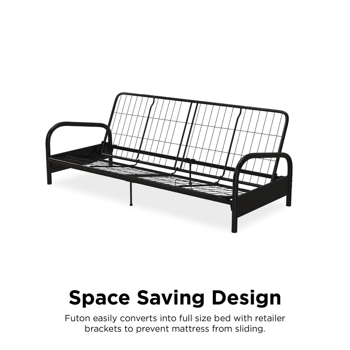DHP Vermont Metal Futon Frame, Black - Product image 16