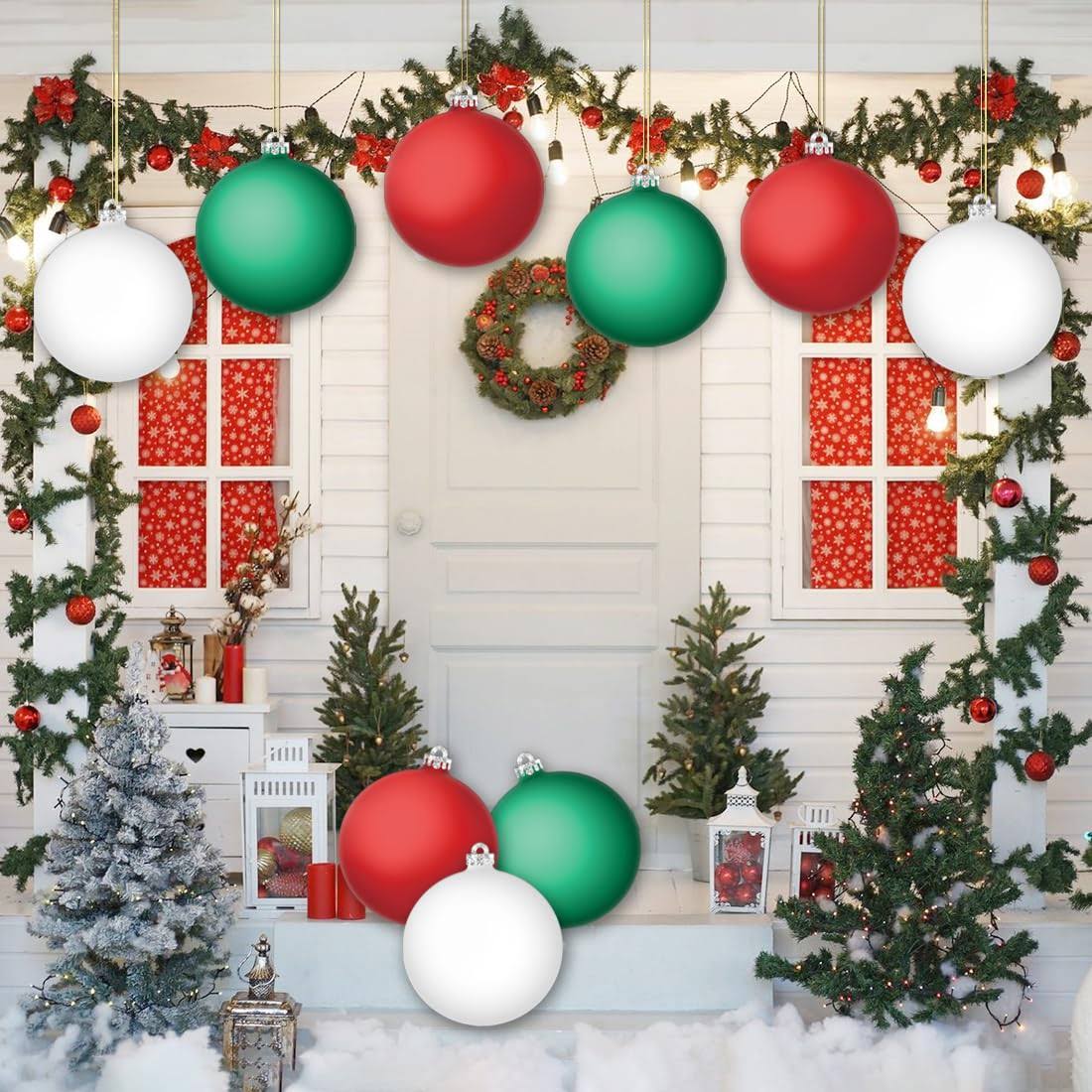 9 Pcs Outdoor Christmas Decorations Yard Signs, Christmas Inflatable Ball Shape Ornaments Decor for Front - Product image 1