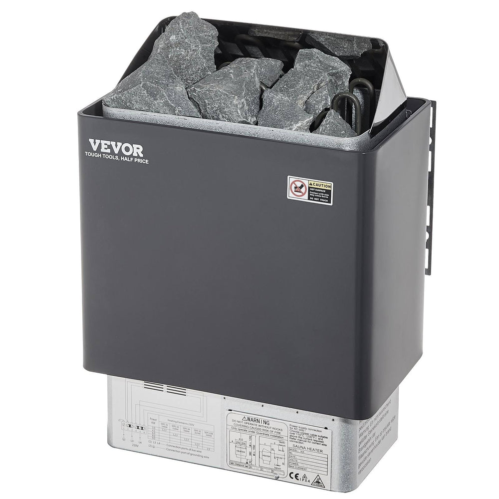 VEVOR Sauna Heater, 220V Electric Sauna Stove, Steam Bath Sauna Heate 3H Timer and Adjustable Temp for Max. 176-318 Cubic Feet