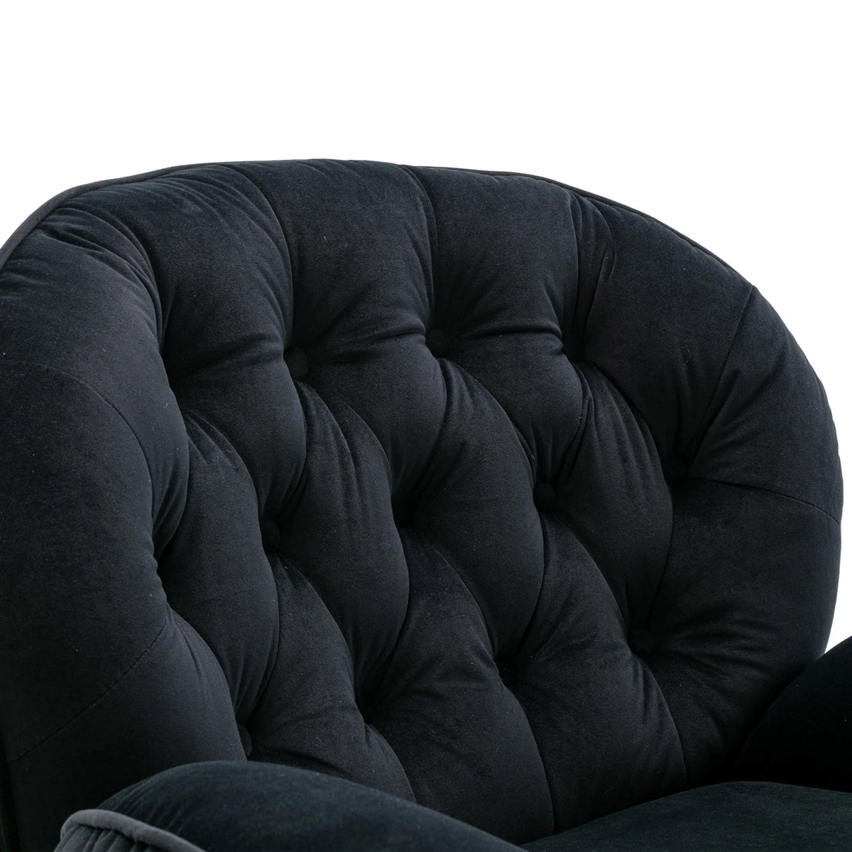 Velvet Swivel Accent Chair with Ottoman, Modern Chaise Lounge Chair with Metal Frame and Footstool - Product image 23