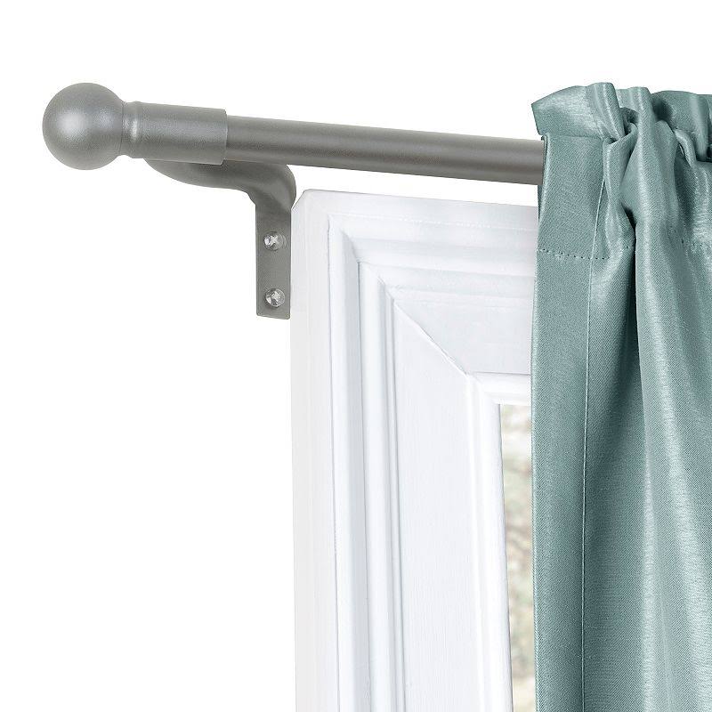 Zenna Home Smart Rods Easy Install Adjustable Cafe Window Rod with Ball Finials - Product image 1
