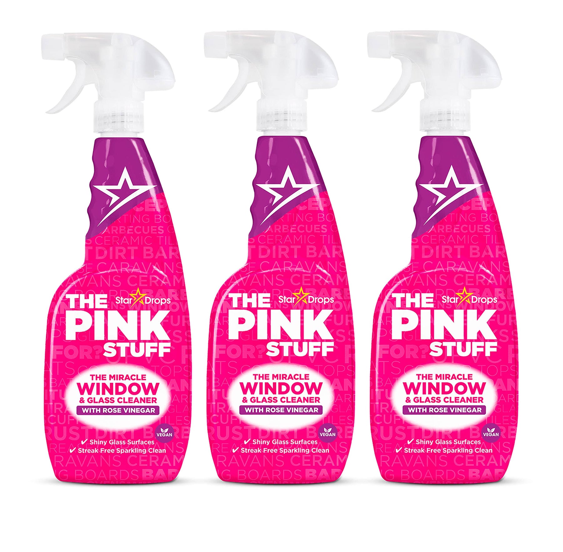 Stardrops - The Pink Stuff - The Miracle Window & Glass Cleaner with Rose Vinegar 3-Pack Bundle ( 3 Window - Product image 1
