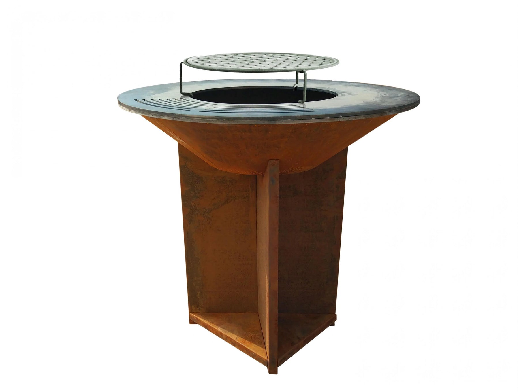 Large barbecue with 100 cm steel plate -
