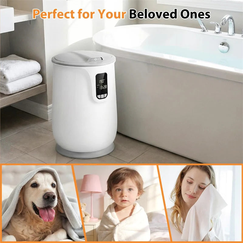 20L Hot Towel Warmer Bucket, Luxury Blanket Warmer with 3 Heat Levels, Adjustable Timer & LCD Display - Product image 6