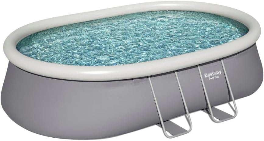 Fast Set Oval Freestanding Pool 549 x 366 x 122 cm with Filtration