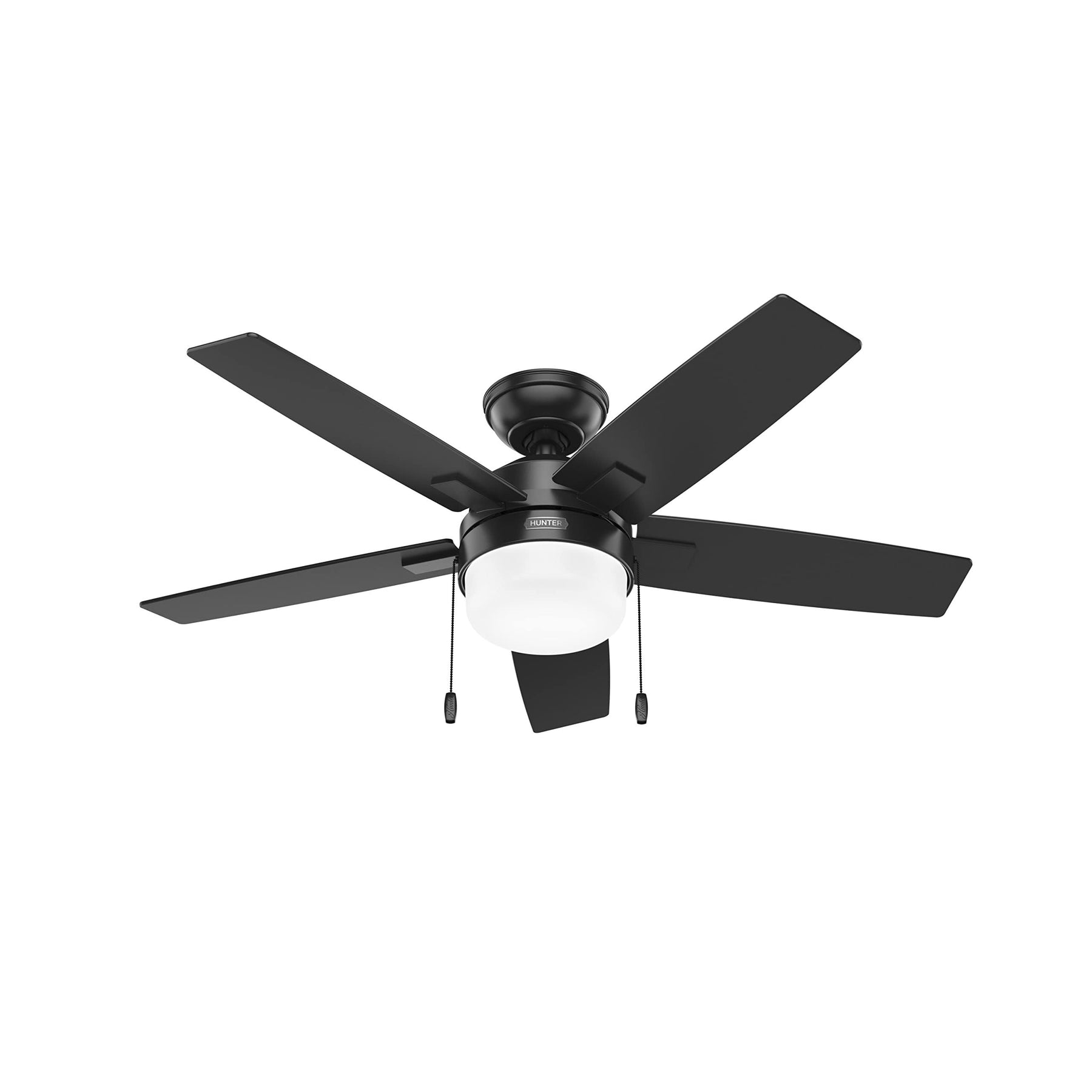 Hunter 52486 44 in. Anisten Matte Black Ceiling Fan with LED Light Kit & Pull Chain - Product image 1