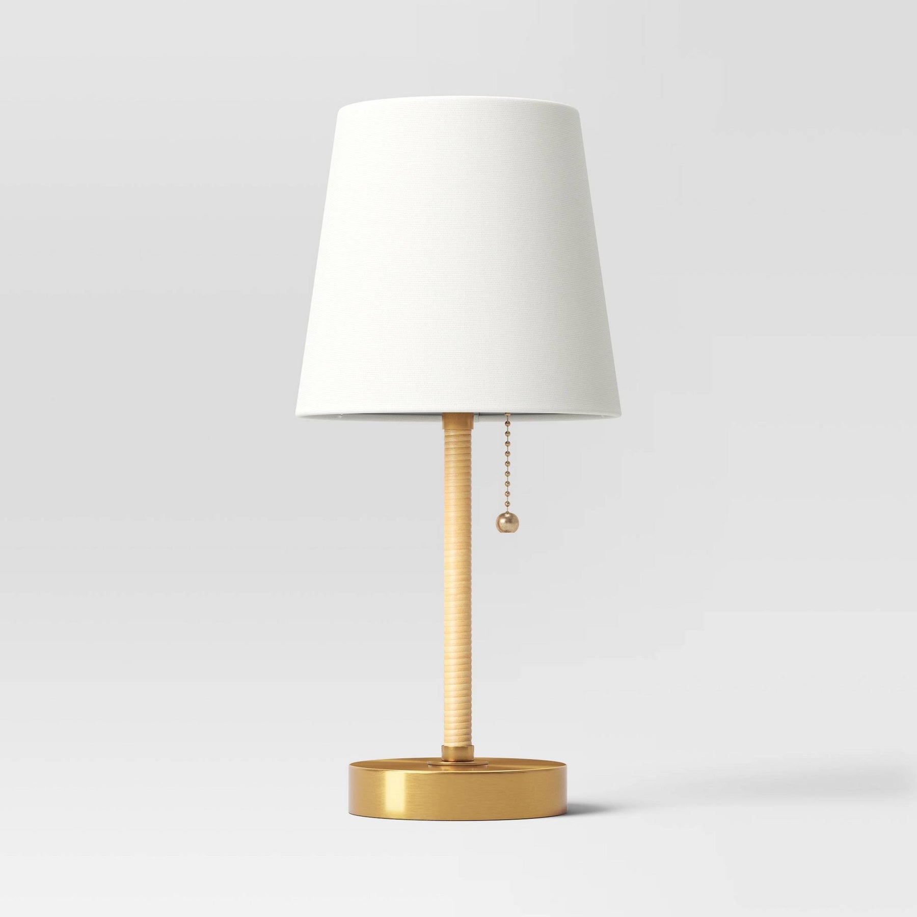Mini Rattan Wrap Stick Table Lamp Brass (Includes LED Light Bulb) - Threshold - Product image 1