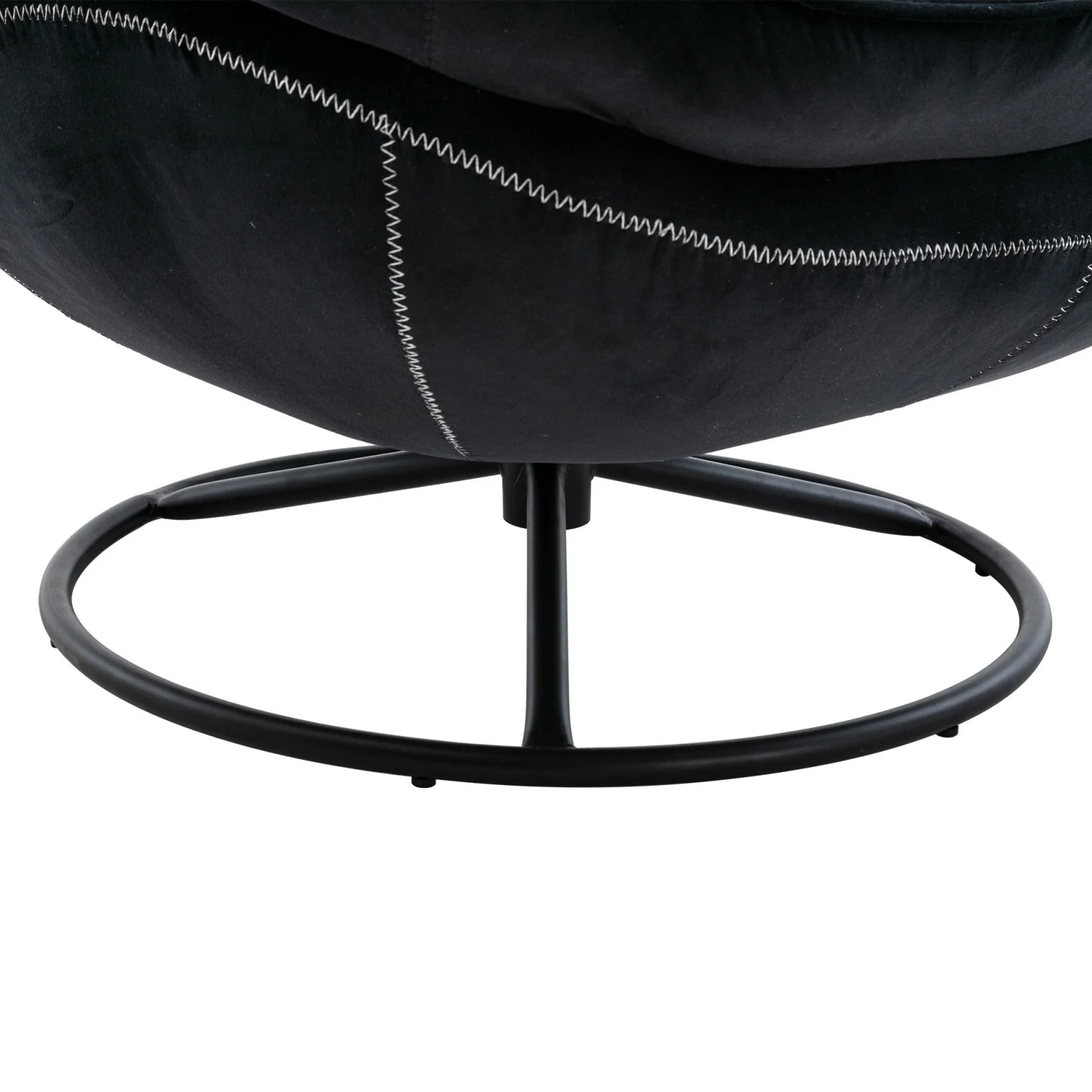 Velvet Swivel Accent Chair with Ottoman, Modern Chaise Lounge Chair with Metal Frame and Footstool - Product image 25