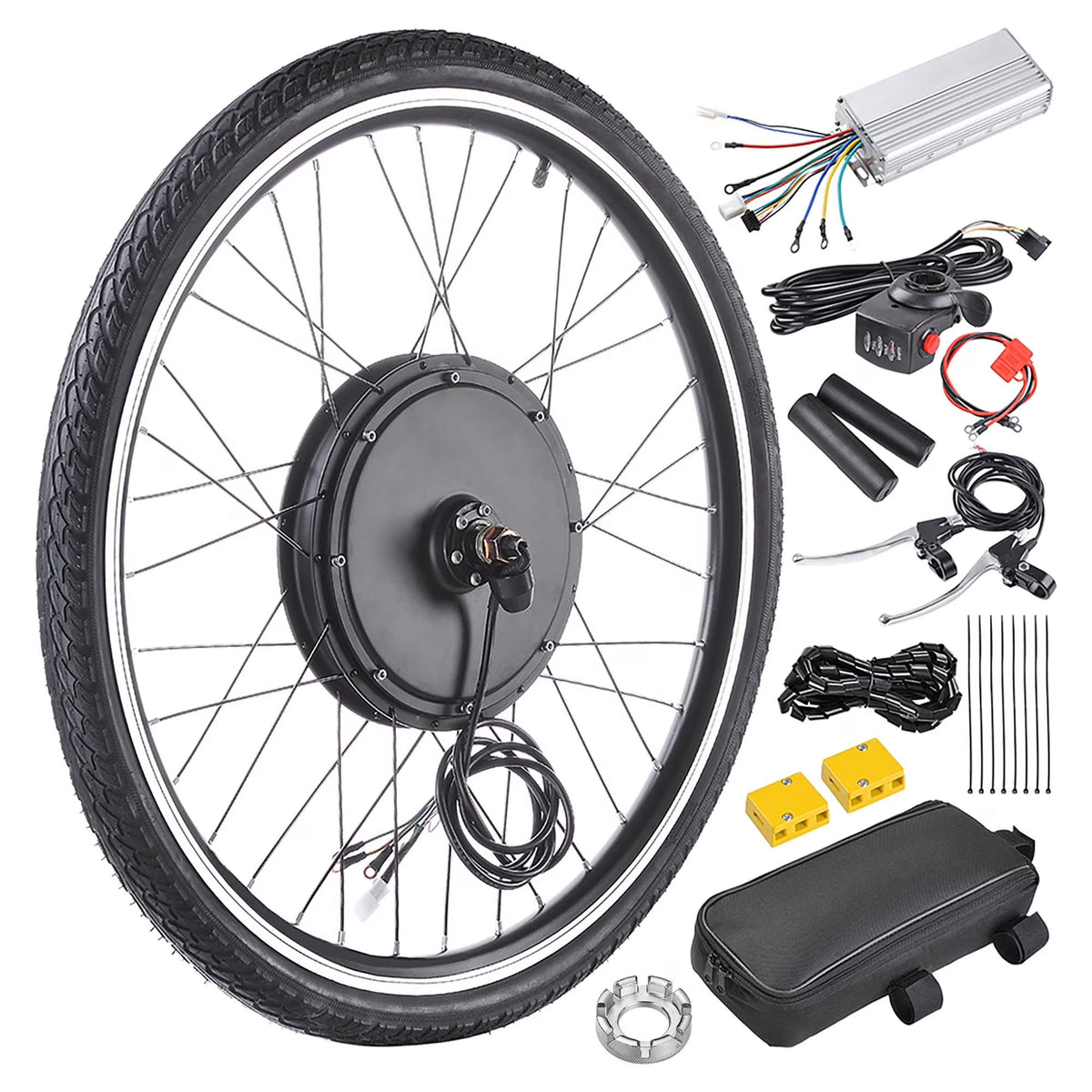 Yescom Electric Bike Conversion Kit 48V 1000W 26" Front Wheel E - Bike Conversion Kit Dual Mode Controller - Product image 1