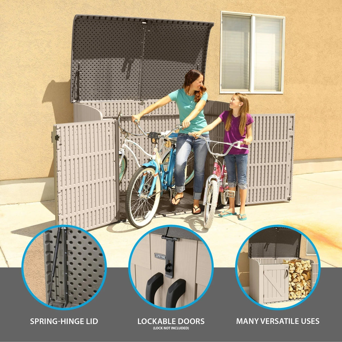 Lifetime Horizontal Storage Shed (75 cubic feet), 60170 - Product image 5