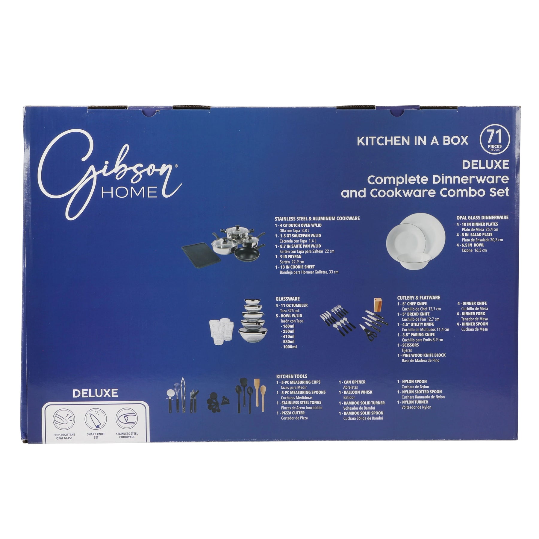 Gibson Home 71 - Piece Stainless Steel Silver Cookware Combo Set - Product image 43