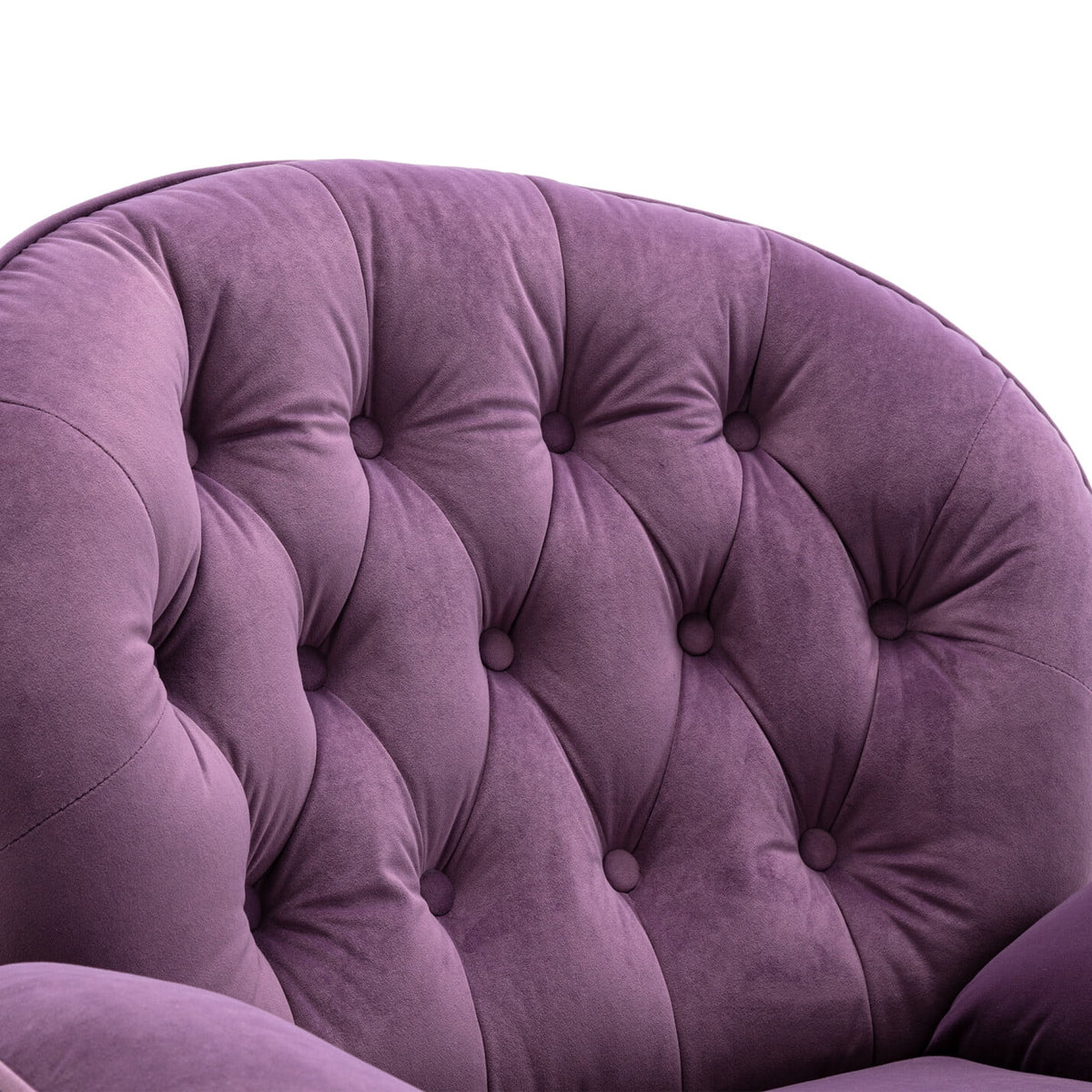 Velvet Swivel Accent Chair with Ottoman, Modern Chaise Lounge Chair with Metal Frame and Footstool - Product image 32