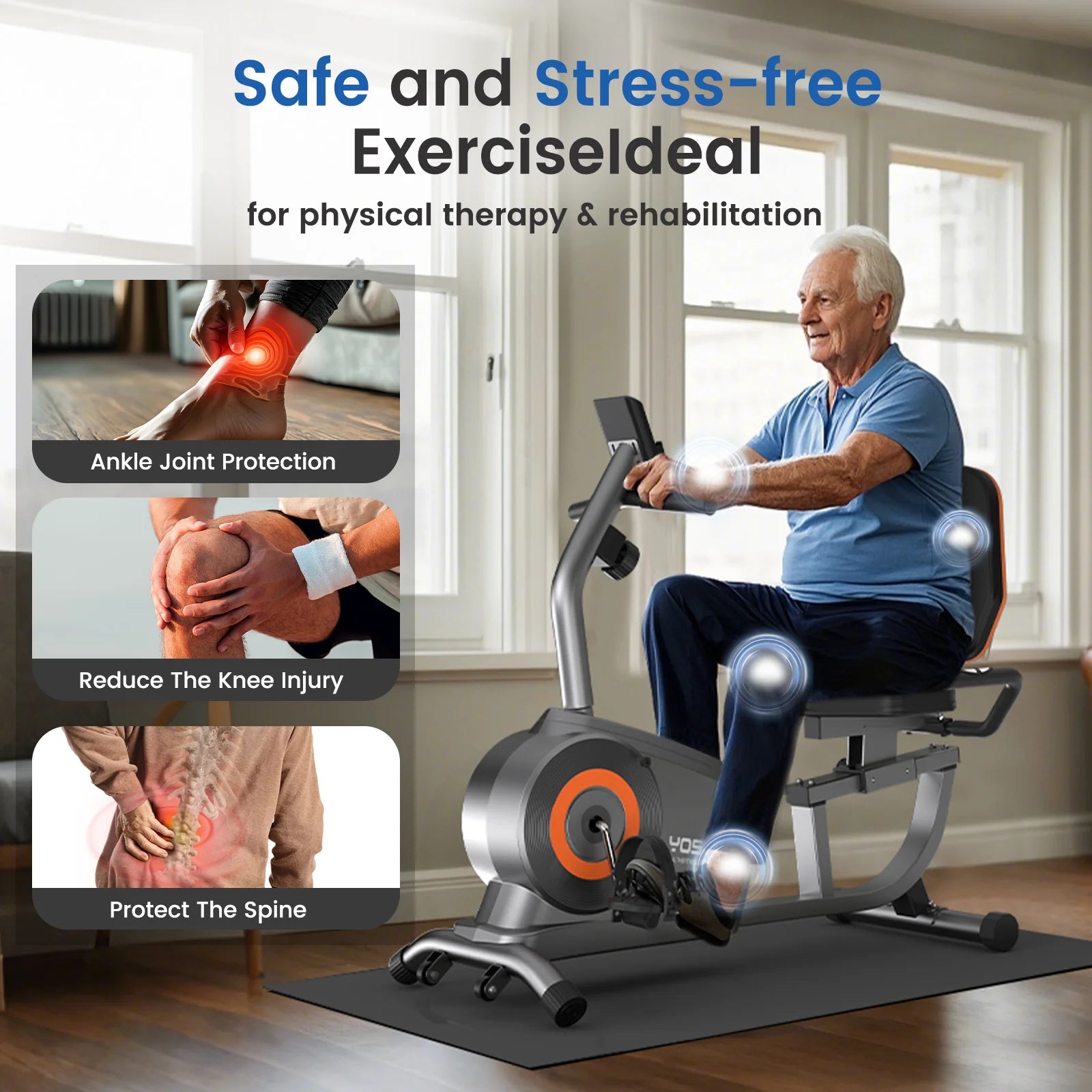 Yosuda Recumbent Exercise Bike for Senior for Home with 350 lb Capacity - Product image 7