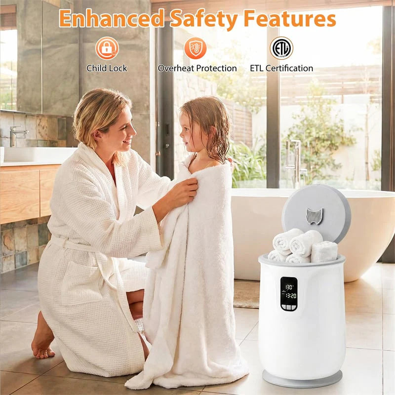 20L Hot Towel Warmer Bucket, Luxury Blanket Warmer with 3 Heat Levels, Adjustable Timer & LCD Display - Product image 9