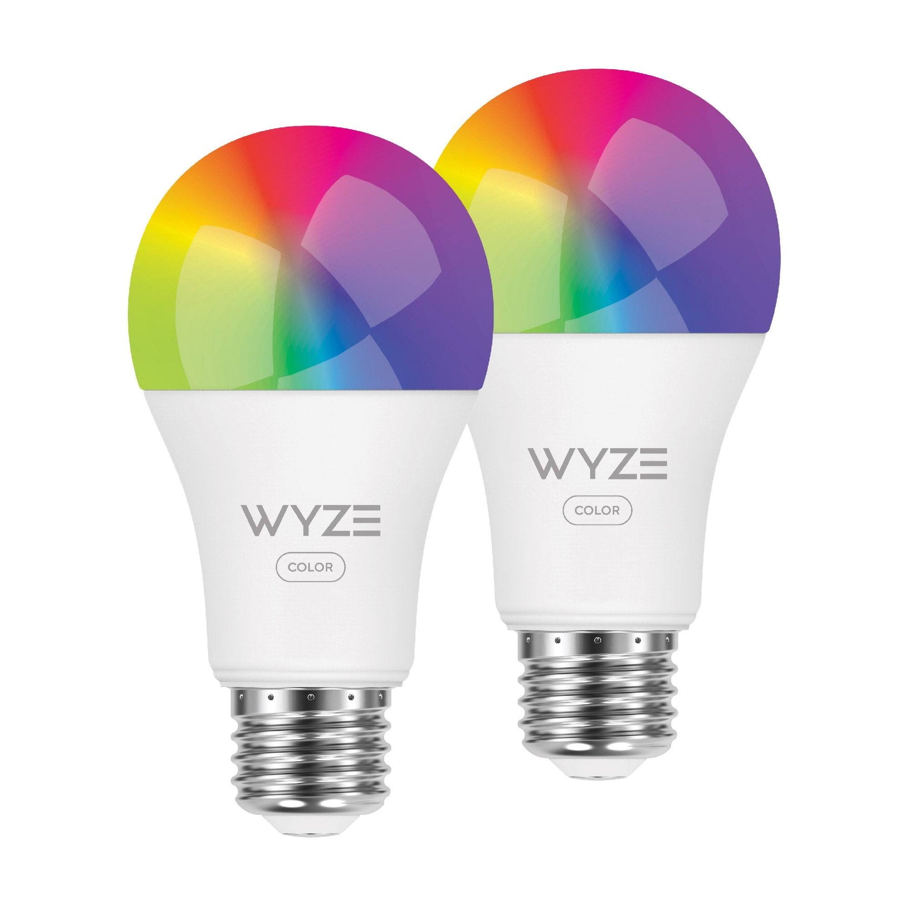 Wyze 75-Watt Equivalent A19 Smart LED Color Light Bulb With 16 Million Colors and App Control (2-Pack) - Product image 1