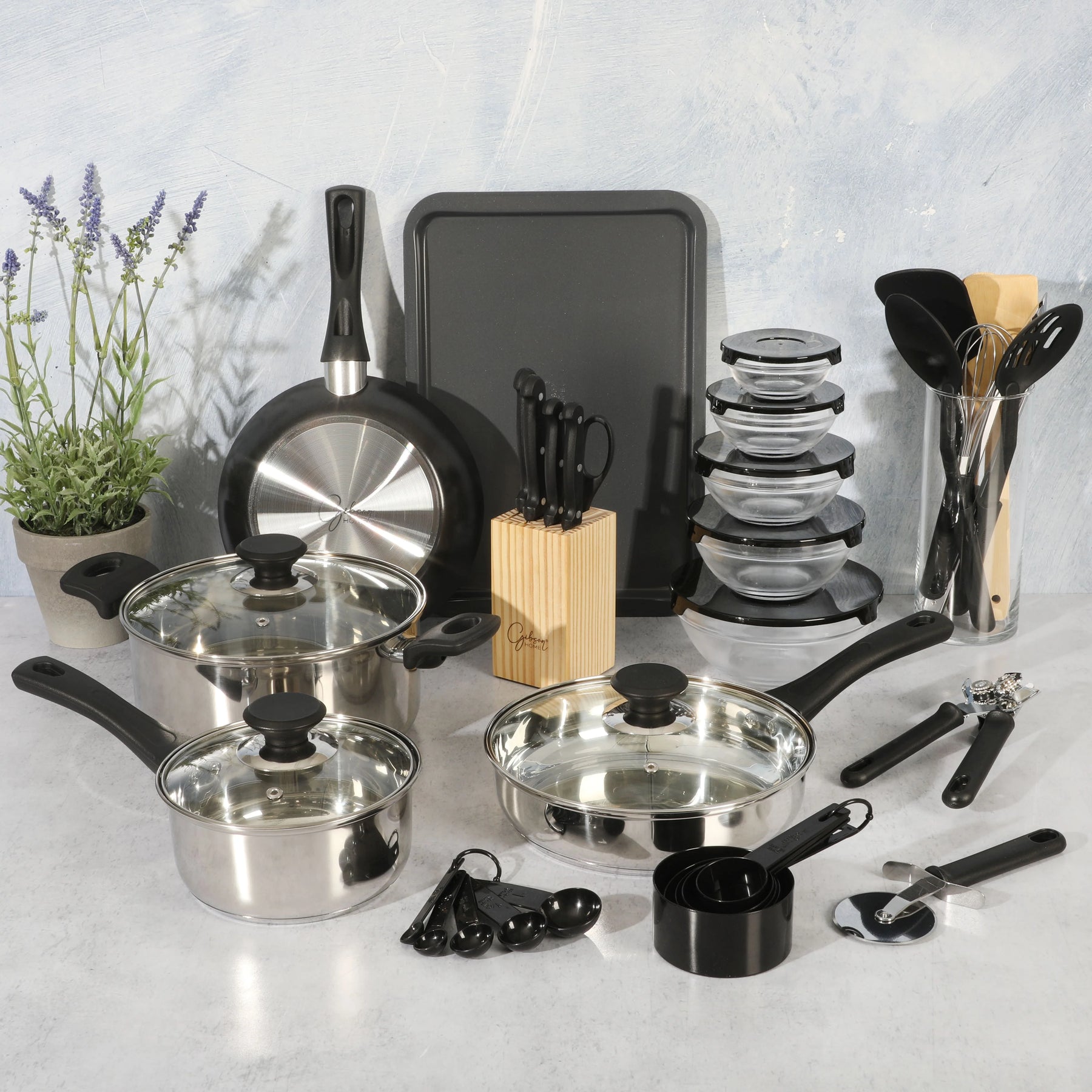 Gibson Home 71 - Piece Stainless Steel Silver Cookware Combo Set - Product image 14