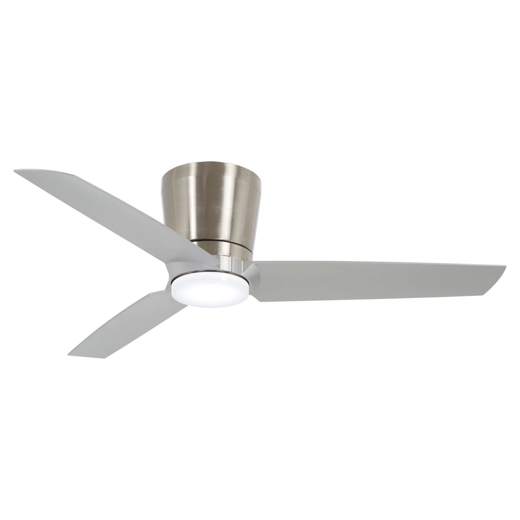 Minka-Aire F671L-BN/SL Pure 48 Inch Flush Mount Ceiling Fan with Integrated 16W LED Light in Brushed Nickel - Product image 1