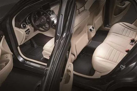 Elegant 3D Floor Mat Set for 3 Rows, Black