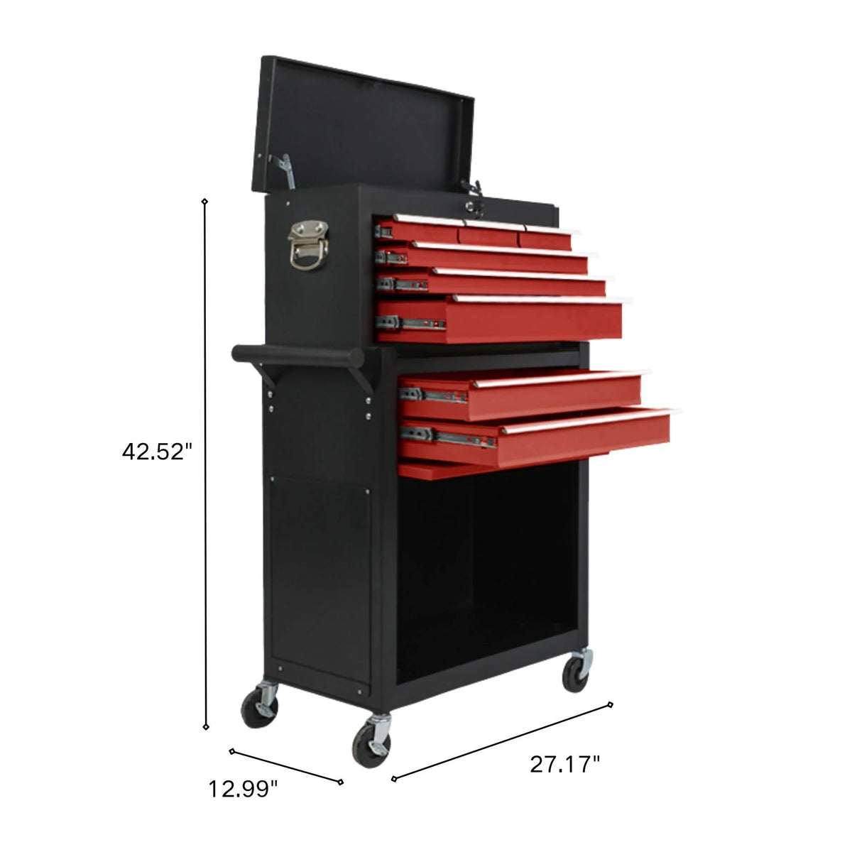 8 Drawer Large Capacity Rolling Toolbox, Detachable Cabinet Storage Tool Chest with Wheels - Product image 10