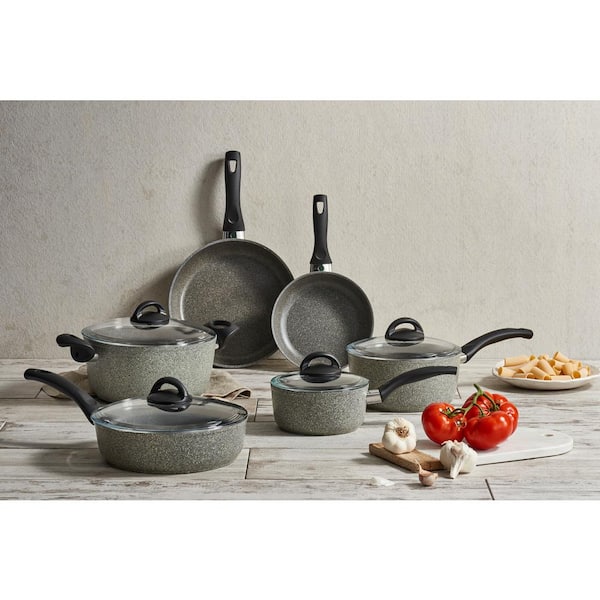 Parma 10-Piece Aluminum Ceramic Nonstick Cookware Set in Gray - Product image 7