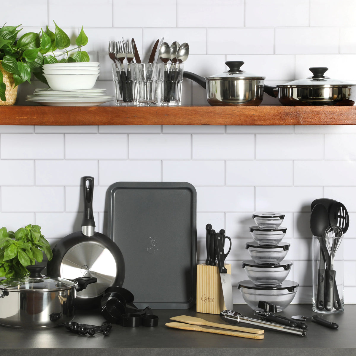 Gibson Home 71 - Piece Stainless Steel Silver Cookware Combo Set - Product image 2