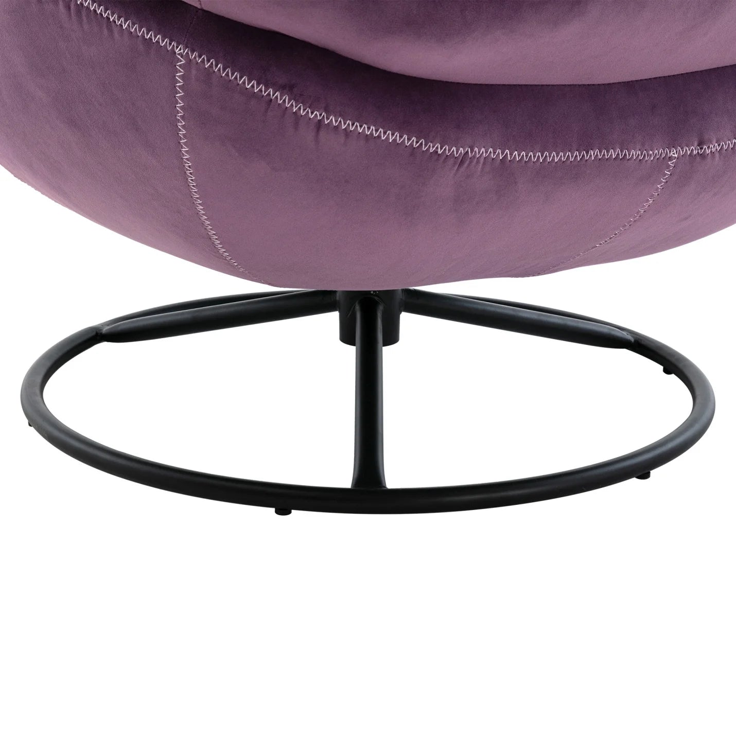 Velvet Swivel Accent Chair with Ottoman, Modern Chaise Lounge Chair with Metal Frame and Footstool - Product image 33