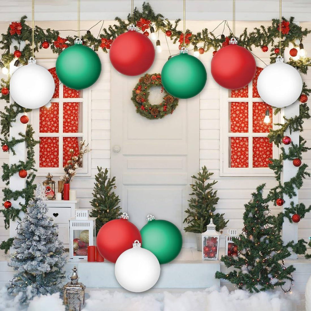9 Pcs Outdoor Christmas Decorations Yard Signs, Christmas Inflatable Ball Shape Ornaments Decor for Front Door and Yard Tree Home Party