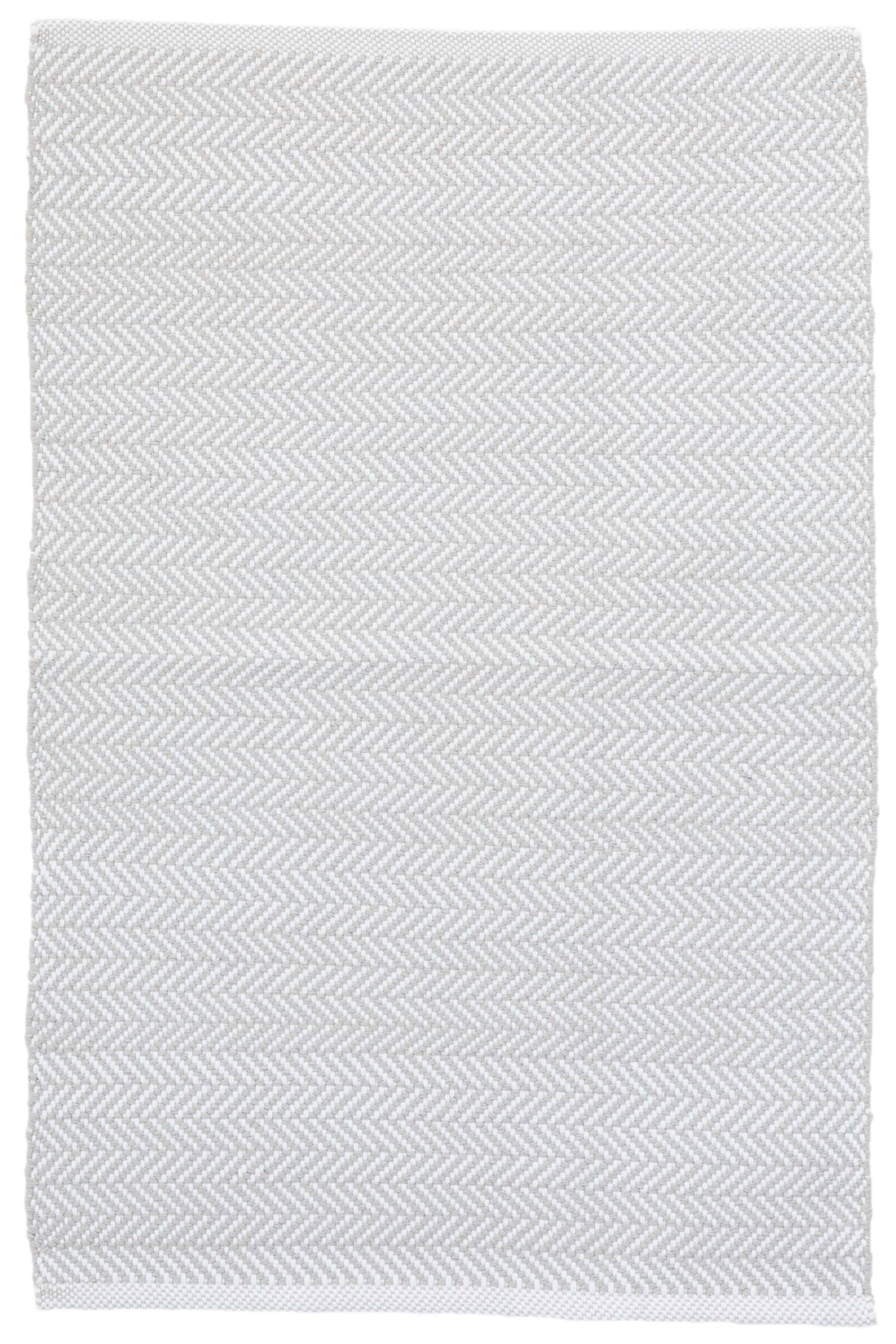 Dash & Albert Herringbone Pearl Grey Indoor/Outdoor Rug 2.5ft x 8ft - Product image 1