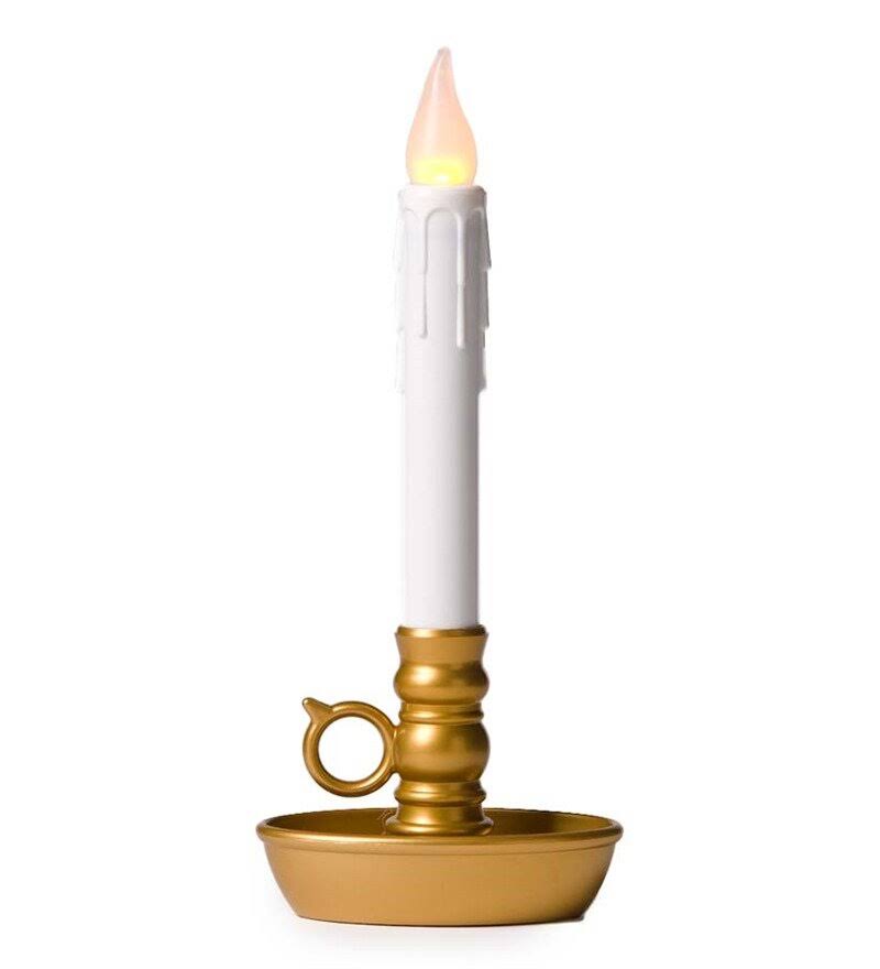 Battery-Operated LED Window Candles, 4-Pack, Gold - Product image 1