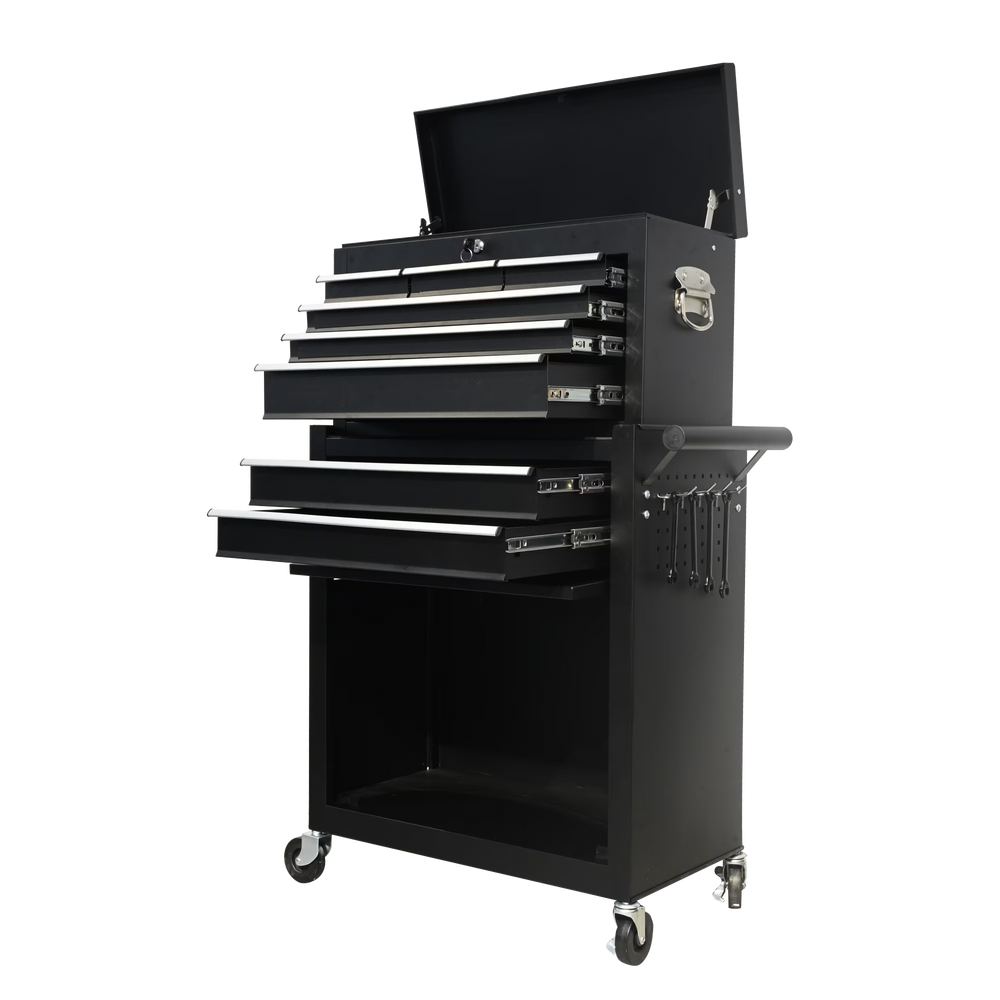 8 Drawer Large Capacity Rolling Toolbox, Detachable Cabinet Storage Tool Chest with Wheels