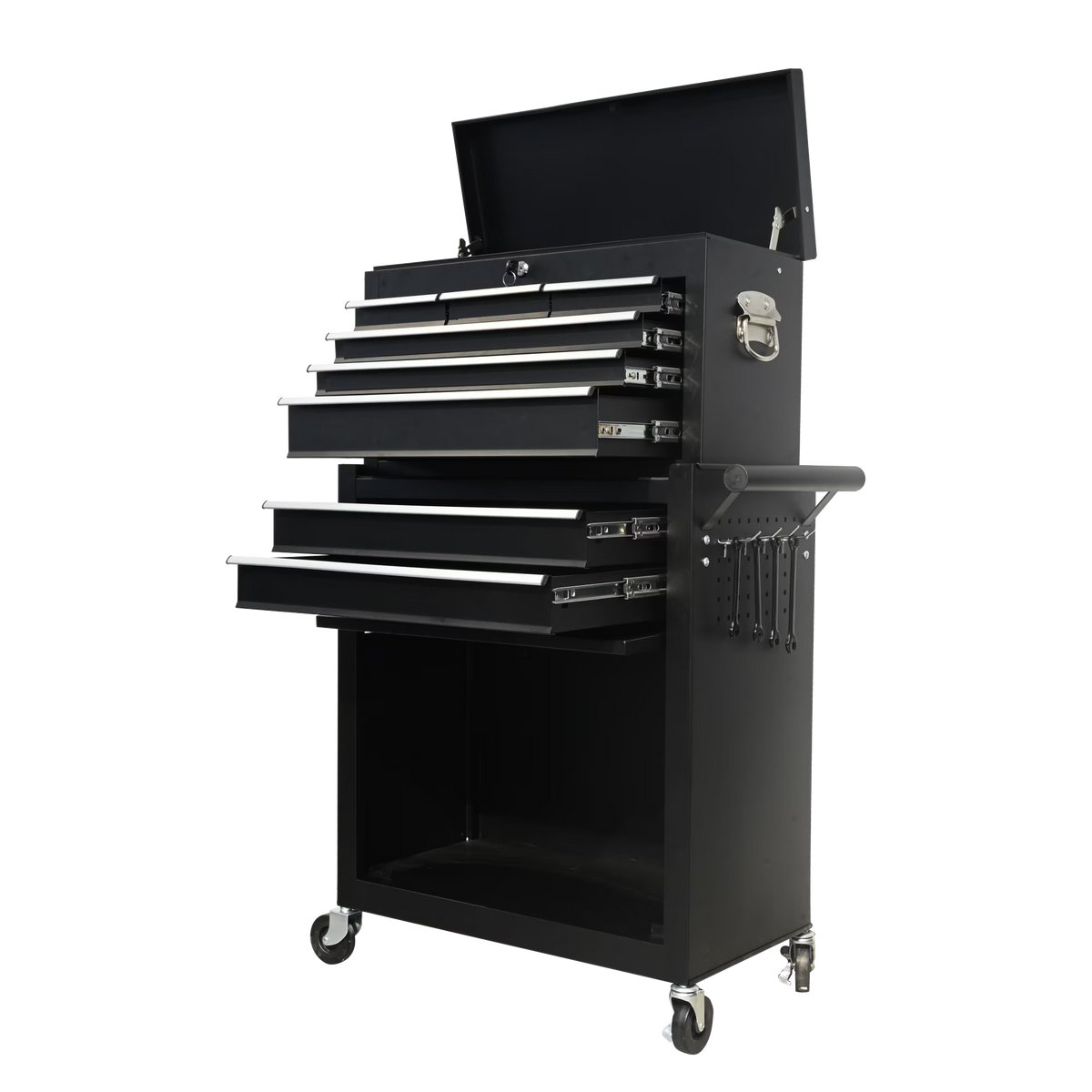 8 Drawer Large Capacity Rolling Toolbox, Detachable Cabinet Storage Tool Chest with Wheels - Product image 1