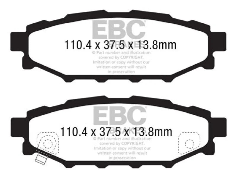 EBC - Rear Yellowstuff Pad PN DP41584R
