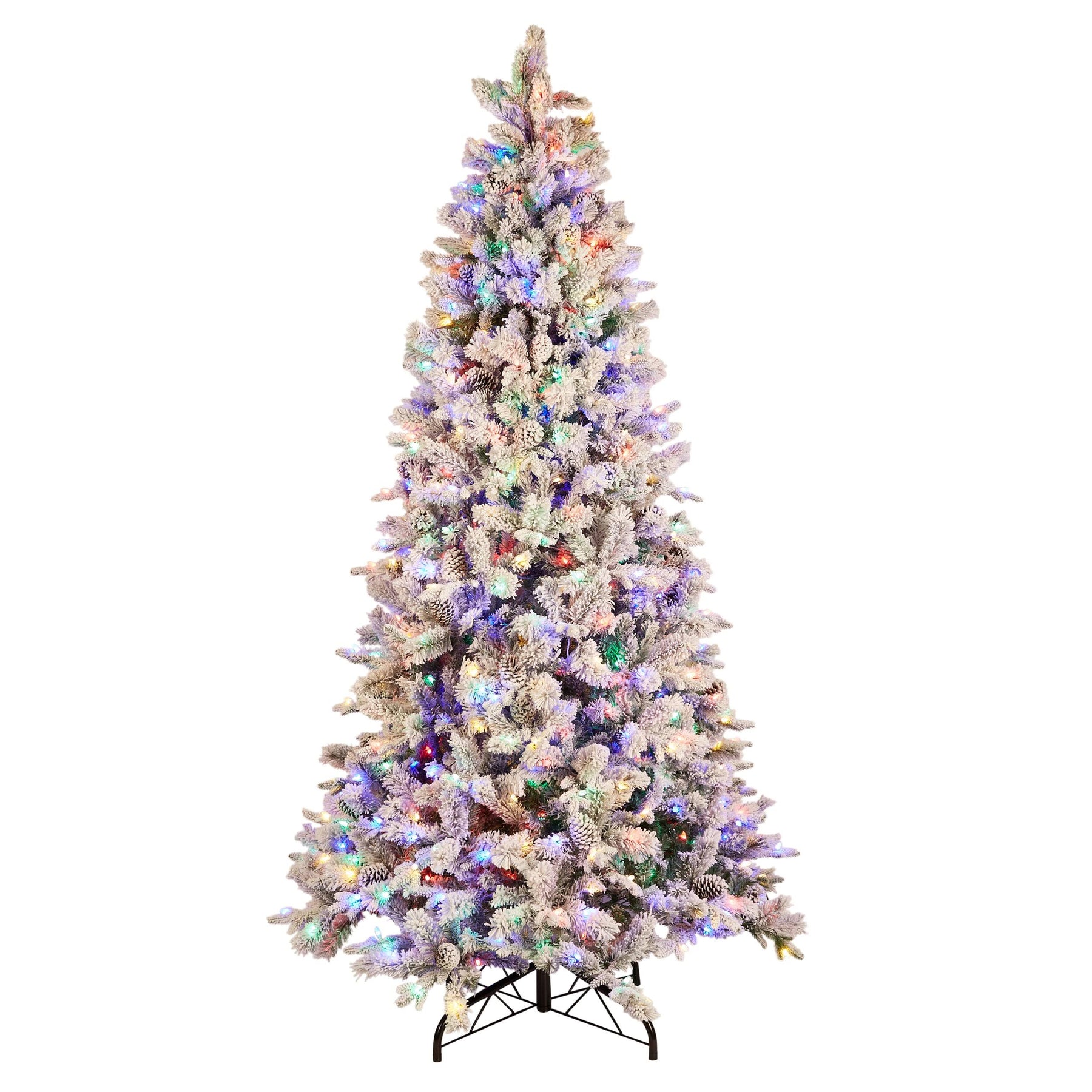 Holiday Living 9-ft Albany Pine Pre-Lit Flocked Artificial Christmas Tree with LED Lights - W14L0649 - Product image 1