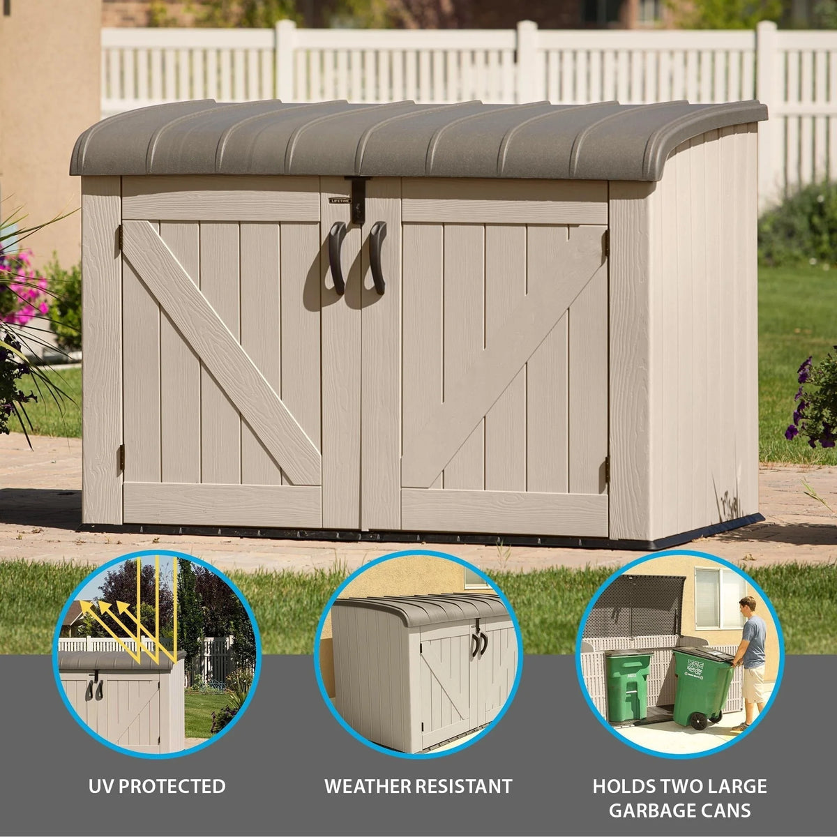 Lifetime Horizontal Storage Shed (75 cubic feet), 60170 - Product image 4