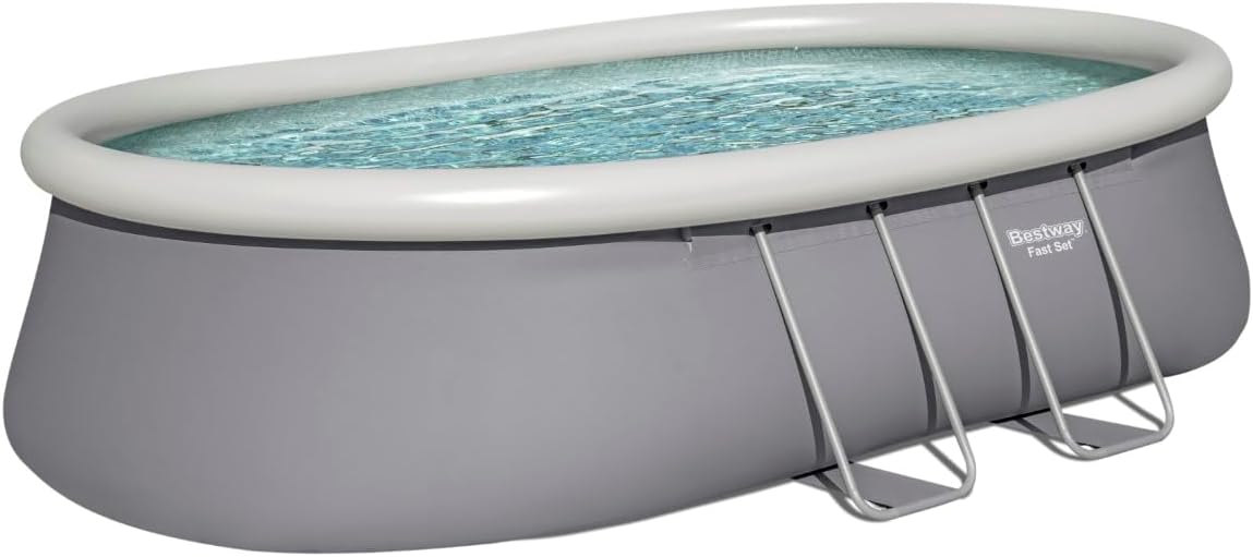 Fast Set Oval Freestanding Pool 549 x 366 x 122 cm with Filtration
