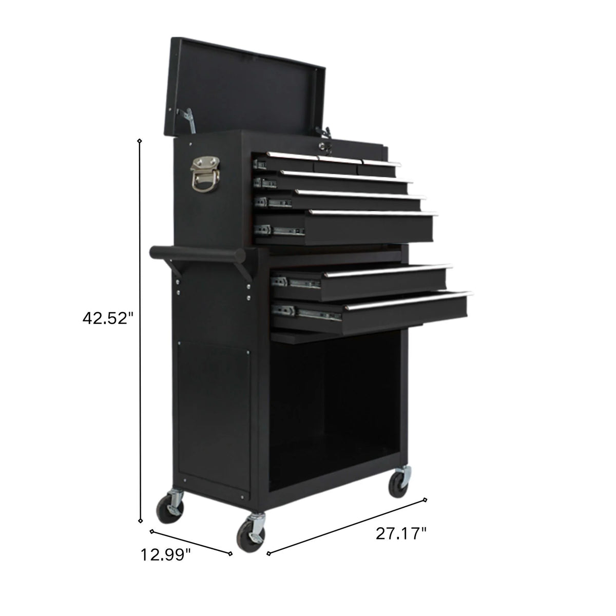 8 Drawer Large Capacity Rolling Toolbox, Detachable Cabinet Storage Tool Chest with Wheels - Product image 4