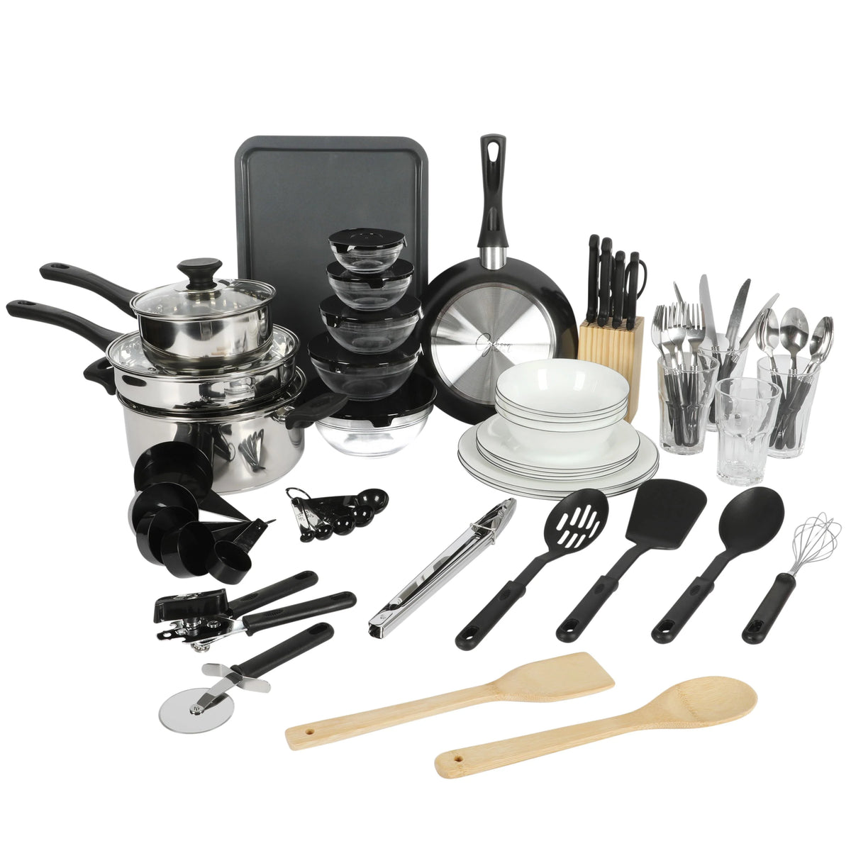 Gibson Home 71 - Piece Stainless Steel Silver Cookware Combo Set - Product image 1