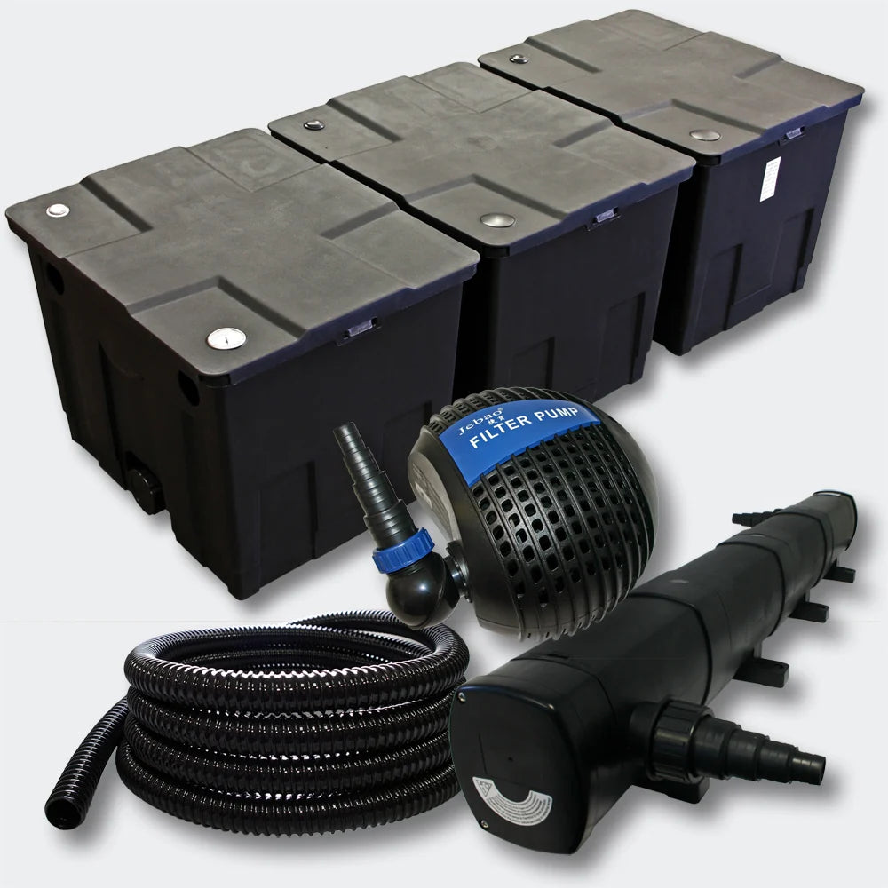 Kit: Pond Filtration 90000l 72 Watts UVC Strilizer Pump Hose 4216468 -