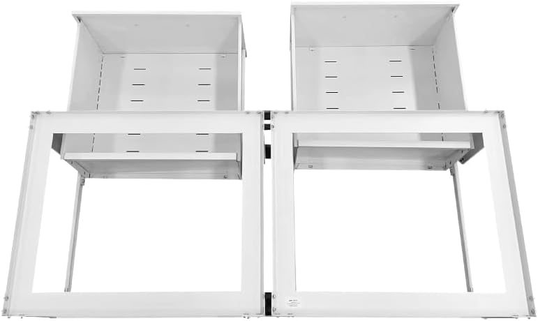 Vonia raised washing machine - Washing machine stand with integrated drawer - Double - White