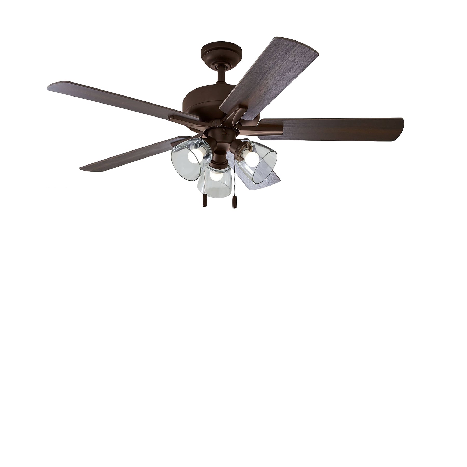 Better Homes & Gardens 52" Bronze Coastal Ceiling Fan, 5 Reversible Blade, 3 LED Bulbs Included - Product image 1