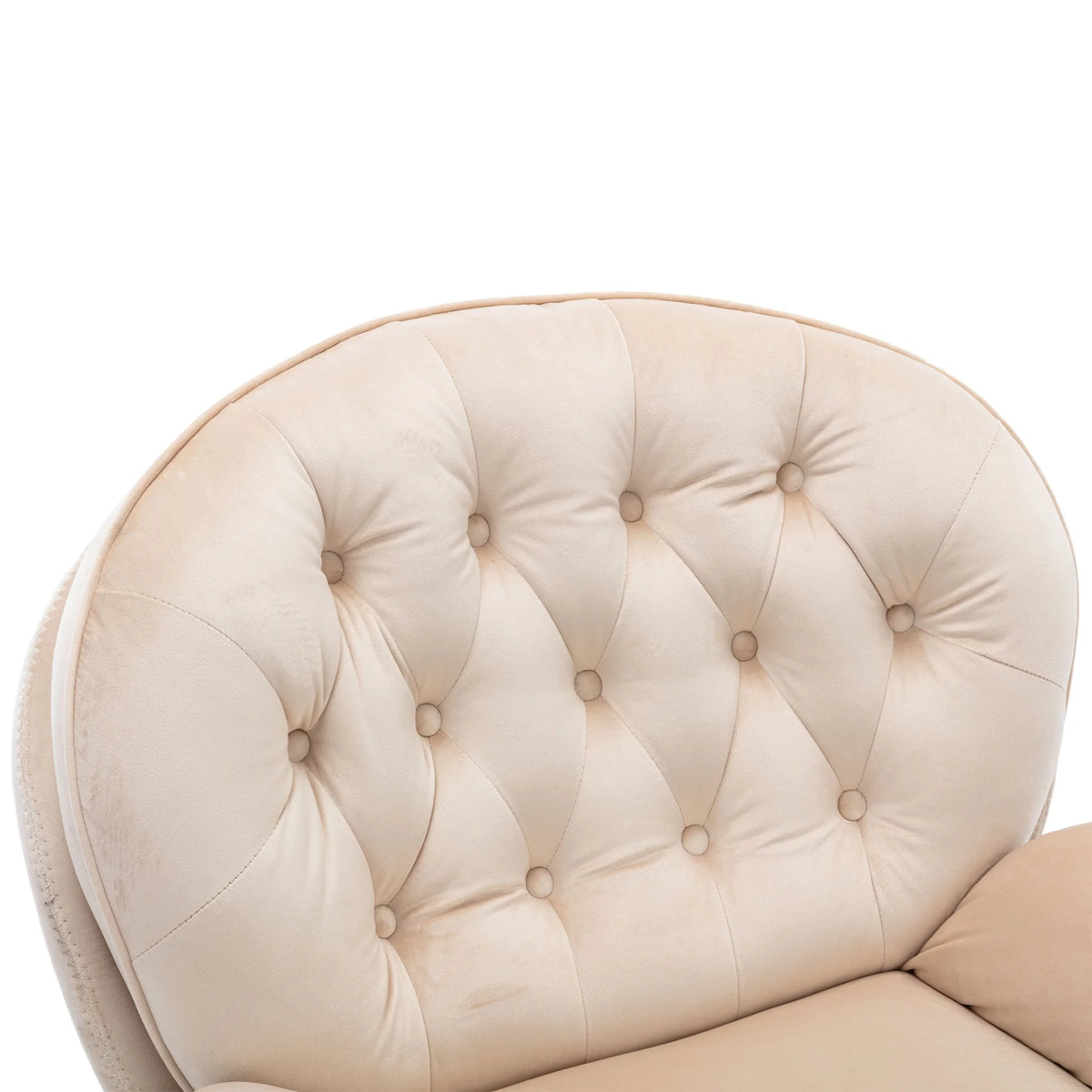 Velvet Swivel Accent Chair with Ottoman, Modern Chaise Lounge Chair with Metal Frame and Footstool - Product image 15