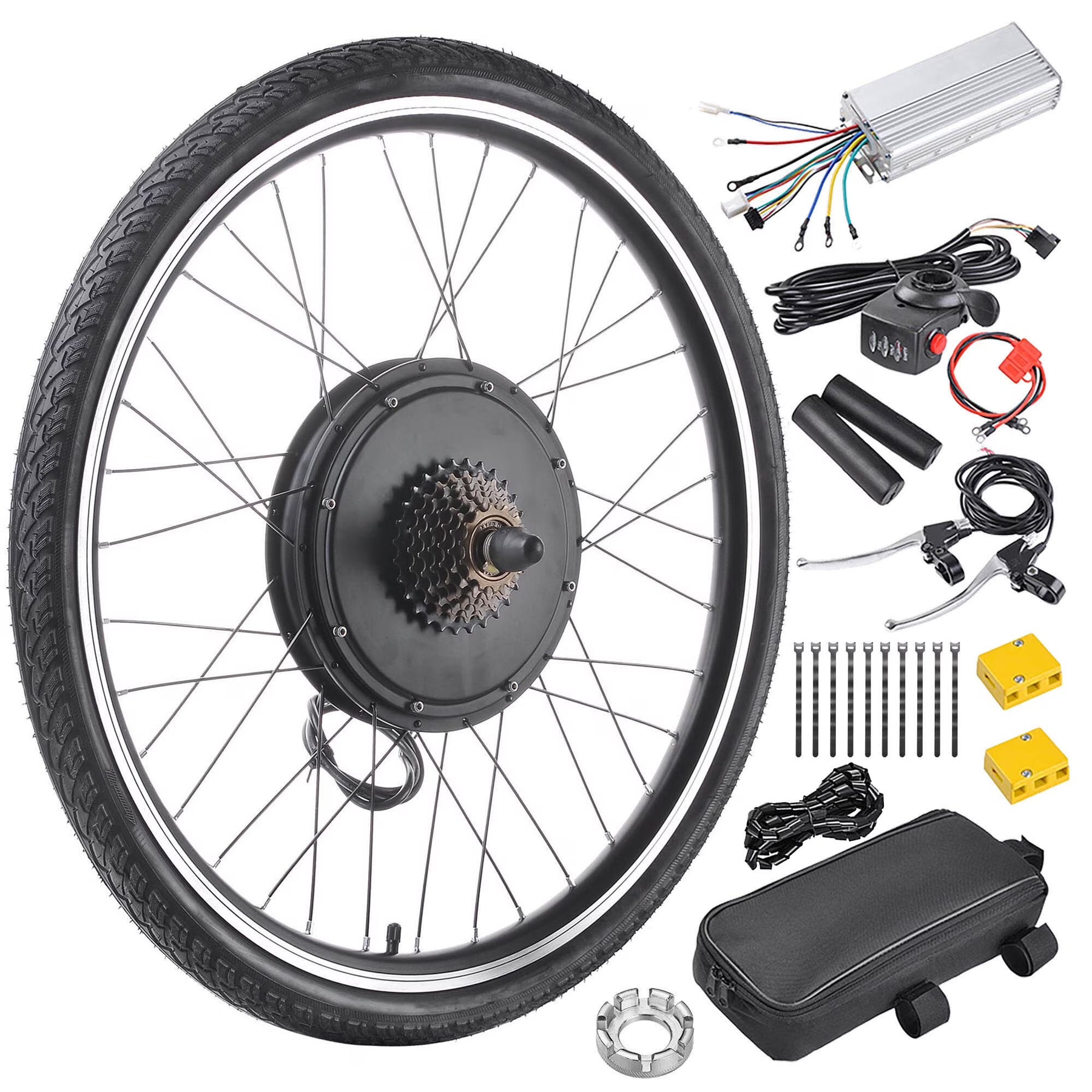 Yescom Electric Bike Conversion Kit 48V 1000W 26" Front Wheel E - Bike Conversion Kit Dual Mode Controller - Product image 3