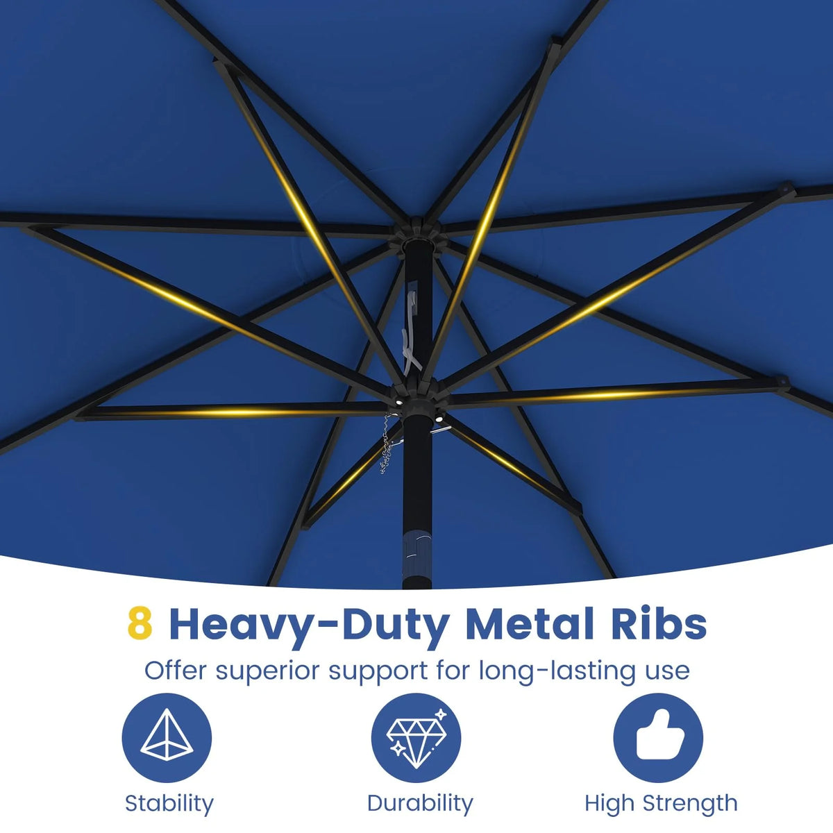 Tangkula 9 FT Patio Umbrella w/Crank Handle - Product image 6