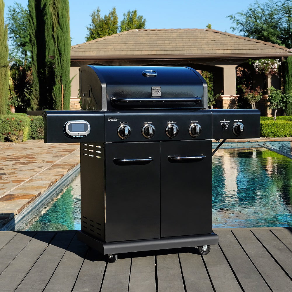 4-Burner Smart Gas Grill with Side Searing Burner. Black with Chrome Accents - Product image 6