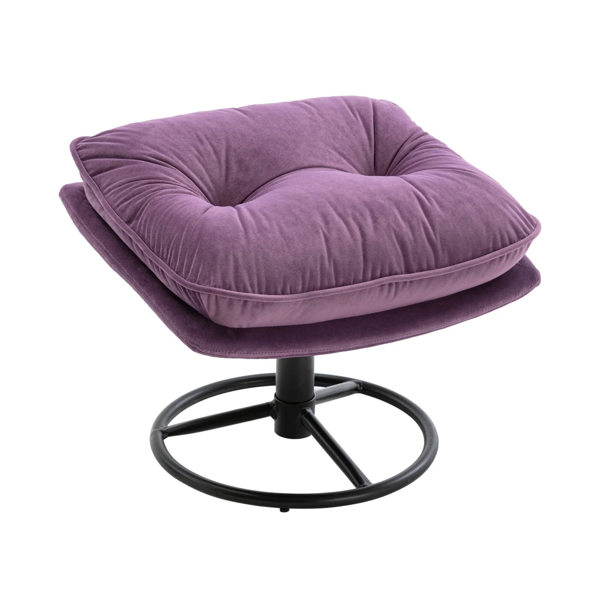 Velvet Swivel Accent Chair with Ottoman, Modern Chaise Lounge Chair with Metal Frame and Footstool - Product image 31